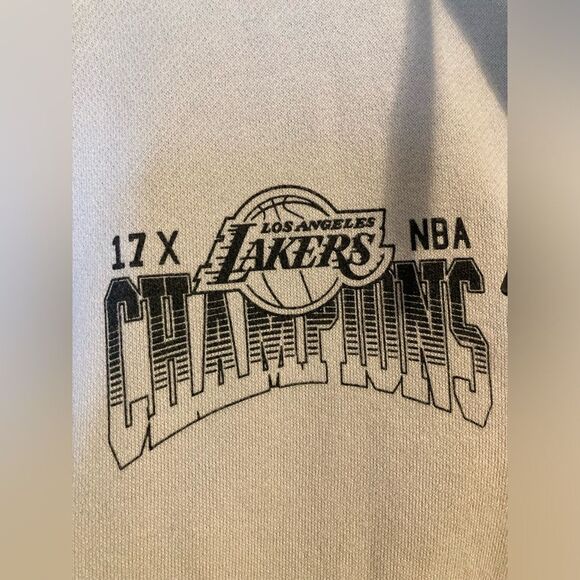 Los Angeles Lakers Black and White Hooded Varsity Jacket - Picture 2 of 7